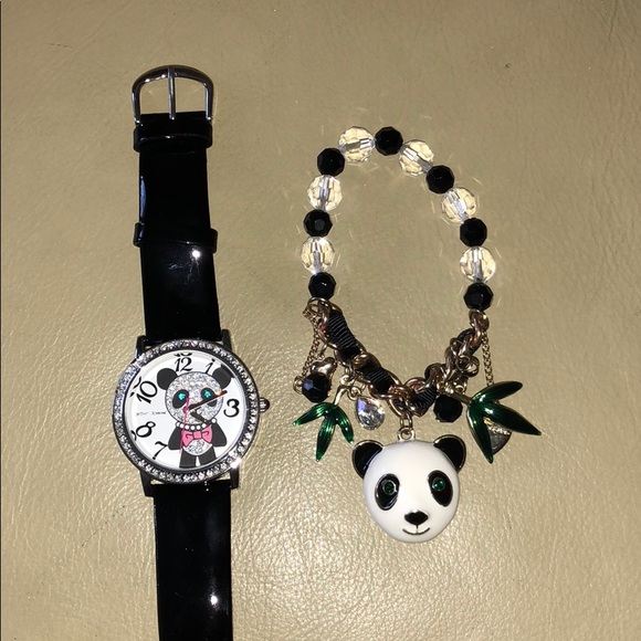 Betsey Johnson Jewelry - Betsy Johnson 🐼 Bracelet and watch.